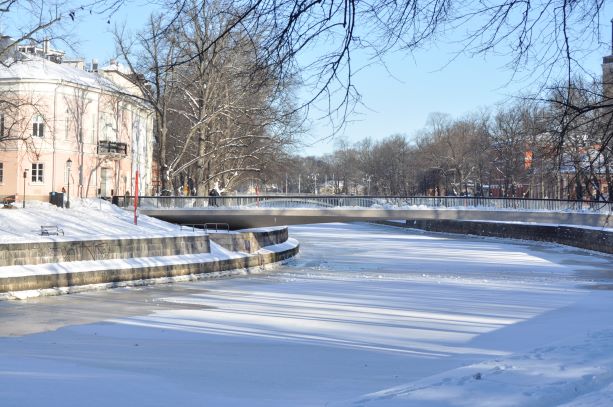 Turku talvimaisema silta